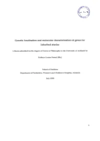 Genetic Localisation and Molecular Characterisation of Genes for Inherited Ataxias