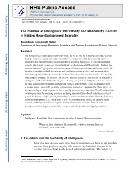 Heritability and Malleability Coexist in Hidden Gene-Environment Interplay