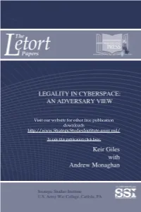 Legality in Cyberspace: an Adversary View