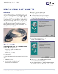 Technical Note 170 USB to Serial Port Adapter