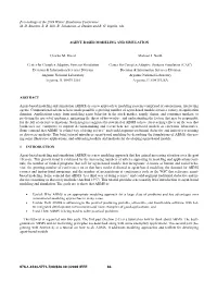 Agent-Based Modeling and Simulation