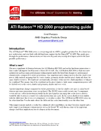 ATI Radeon™ HD 2000 Programming Guide