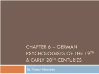 Chapter 4 – Wilhelm Wundt and the Founding of Psychology