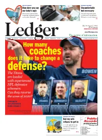 How Many Coaches Does It Take to Change a Defense? the Titans Are Loaded with Experienced NFL Defensive Schemers