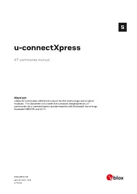 U-Connectxpress at Commands Manual