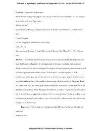 (Agaricomycetes) from the Dominican Republic and the Status of N