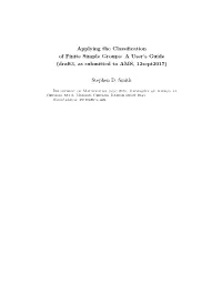 Applying the Classification of Finite Simple Groups