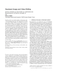 Geodesic Image and Video Editing