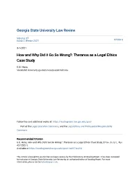 How and Why Did It Go So Wrong?: Theranos As a Legal Ethics Case Study