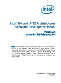 Instruction Set Reference, A-M