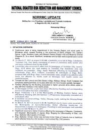 NDRRMC Update Sitrep No. 4 As of 18 March 2011