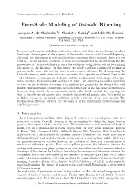 Pore-Scale Modeling of Ostwald Ripening