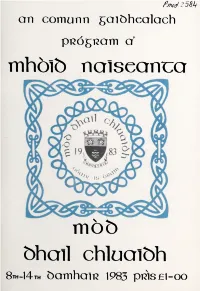 An Comunn Gaibhealach Pnognam A' Mholb Nalseanm Mob Bhail