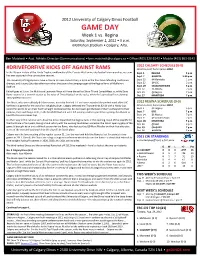 Complete Calgary Dinos Game Notes .PDF