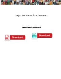 Conjunctive Normal Form Converter