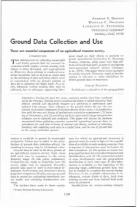 Ground Data Collection and Use
