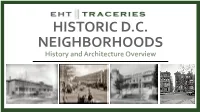 History and Architecture Overview Presentation Overview