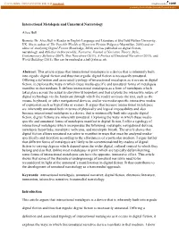 Interactional Metalepsis and Unnatural Narratology Alice Bell
