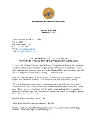 PRESS RELEASE January 22, 2021