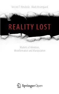 Reality Lost: Markets of Attention, Misinformation and Manipulation Is Open Access and Free to Download