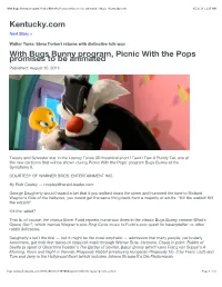 With Bugs Bunny Program, Picnic with the Pops Promises to Be Animated | Music | Kentucky.Com 8/22/13 11:25 AM