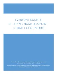 Everyone Counts: St. John's Homeless Point-In-Time Count Model