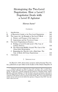How a Level I Negotiator Deals with a Level II Agitator