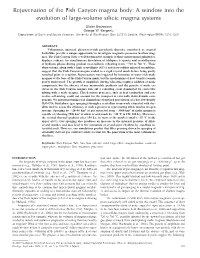Rejuvenation of the Fish Canyon Magma Body: a Window Into the Evolution of Large-Volume Silicic Magma Systems