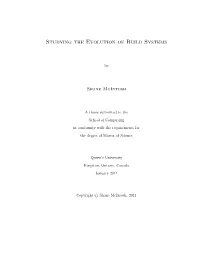 Studying the Evolution of Build Systems
