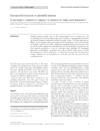 Unexpected Location of Pilonidal Sinuses