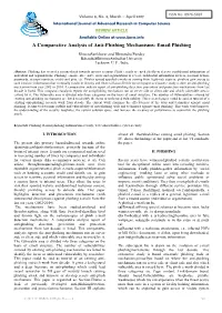 A Comparative Analysis of Anti-Phishing Mechanisms: Email Phishing