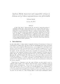 Algebraic Hecke Characters and Compatible Systems of Abelian Mod P Galois Representations Over Global ﬁelds