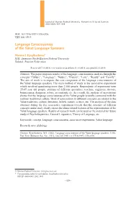 Language Consciousness of the Yakut Language Speakers