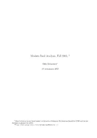 Modern Real Analysis, Fall 2005, 1