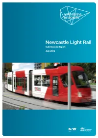 Newcastle Light Rail Submissions Report July 2016 Tfnsw – Newcastle Light Rail Submissions Report Report Light Rail Submissions – Newcastle Tfnsw