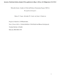 1 Molecular Genetic Analysis of Chd3 and Polytene Chromosome Region