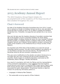 2013 Academy Annual Report