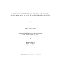 AN EXAMINATION of the UTILITY of LARGE GENOMIC DATASETS for GENETIC MONITORING: an ATLANTIC SALMON (Salmo Salar) CASE STUDY