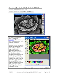 Capturing and Recycling Applewin Double Hi-Res (DHGR) “Screens