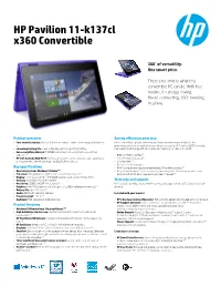 HP Pavilion Data Sheet