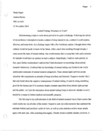 Necessary Or Cruel? Brainstorming a Topic to Write