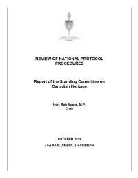 REVIEW of NATIONAL PROTOCOL PROCEDURES Report of The