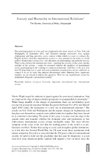 Society and Hierarchy in International Relations1 Tim Dunne, University of Wales, Aberystwyth