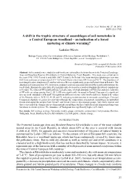A Shift in the Trophic Structure of Assemblages of Soil Nematodes in a Central European Woodland – an Indication of a Forest Maturing Or Climate Warming?