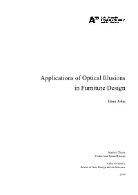 Applications of Optical Illusions in Furniture Design