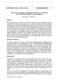Articulata 2012 27 (1/2): 17௅28 Zoogeographie