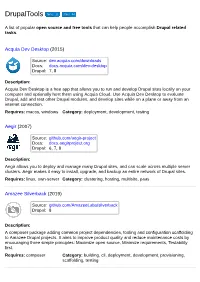Drupaltools Forks 11 Stars 44