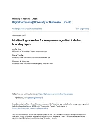 Modified Log–Wake Law for Zero-Pressure-Gradient Turbulent Boundary Layers