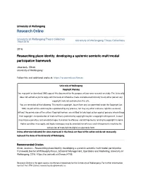 Researching Place Identity: Developing a Systemic Semiotic Multi-Modal Participative Framework