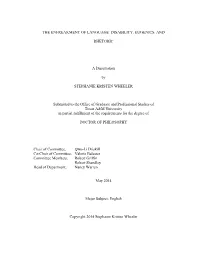 The Enfreakment of Language: Disability, Eugenics, And